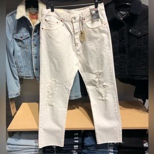 24.Levi’s Premium 501 High Rise Original Cropped Jeans